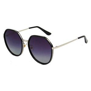 BONN |  Round Polarized Sunglasses Circle- Black & Gold