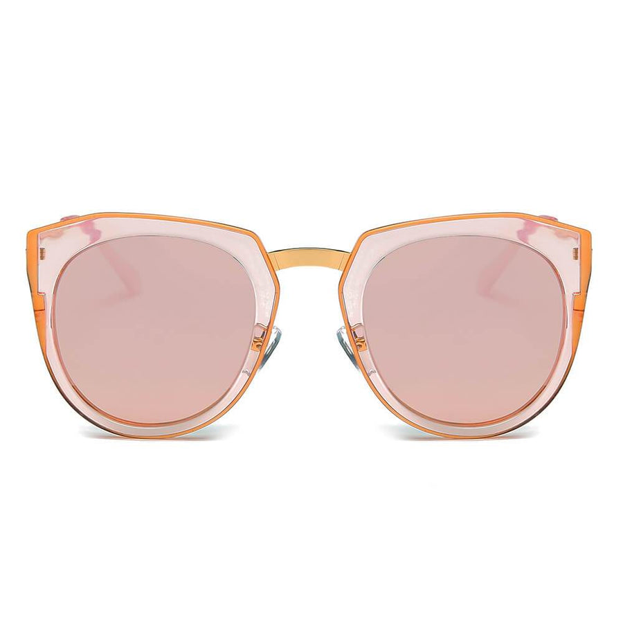 FERNDALE  Mirrored Polarized Lens Oversized Cat-Eye Sunglasses- 6 Colors
