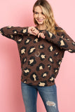 Mirr Hair Leopard Print Long Sleeved Top