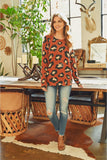 Mirr Hair Leopard Print Long Sleeved Top