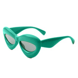 Vexa Thick Oversized Lip-Shaped Sunglasses- 7 Colors