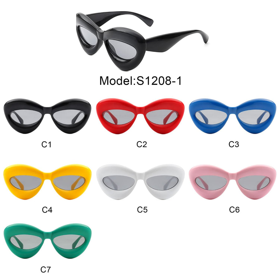 Vexa Thick Oversized Lip-Shaped Sunglasses- 7 Colors