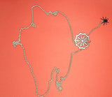 18k Gold Spider Web & Spider Necklace- 2 Colors