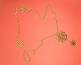 18k Gold Spider Web & Spider Necklace- 2 Colors