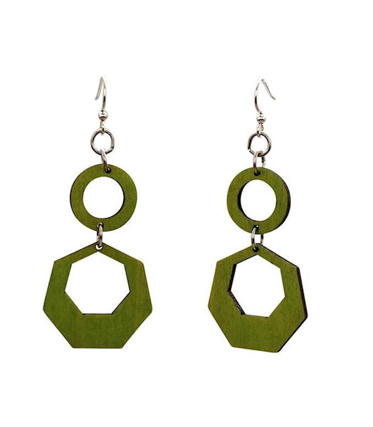 Heptagon Dangle Earrings #T010