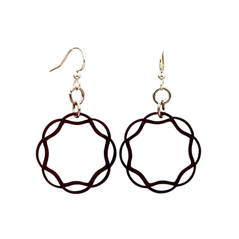 Wavy Circle Earrings # T058