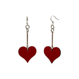 Simple Dangle Heart Earrings #T076