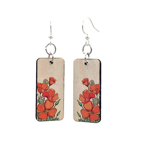 California Poppy Earrings #T082