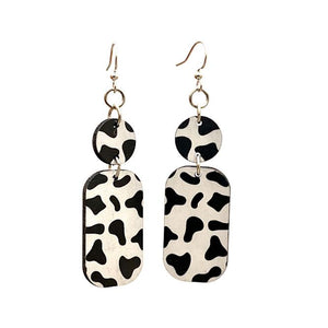 Cow Print Earrings #T096