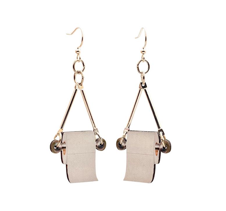 Toilet Paper Earrings # T147