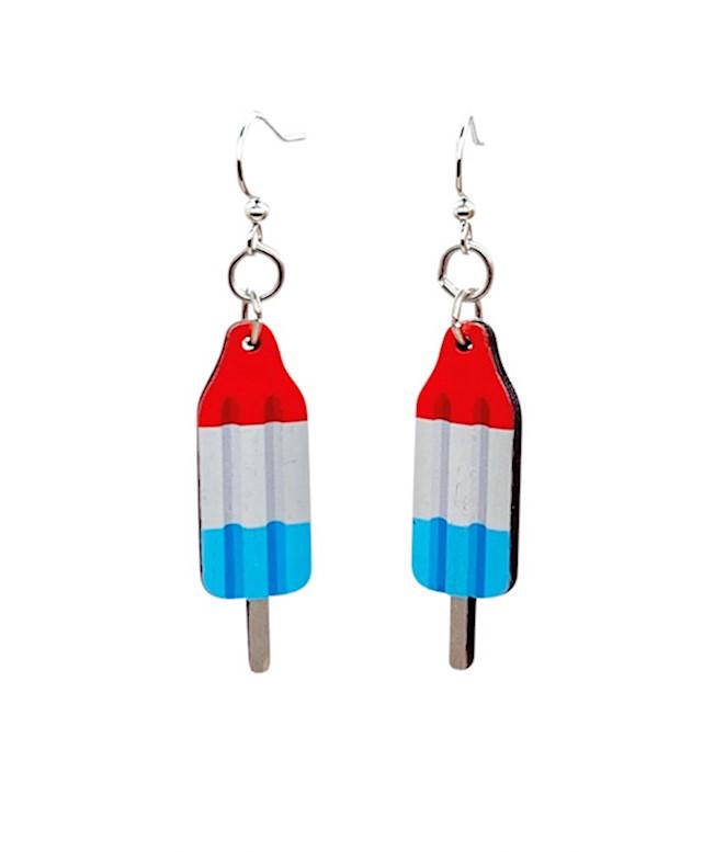 4th of July Popsicle Earrings #T171