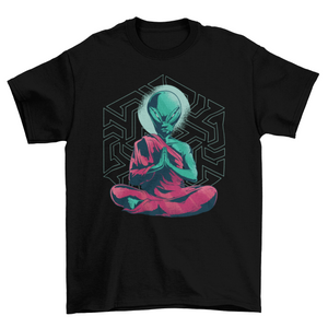 Alien Monk Meditation T-shirt - 5 Colors