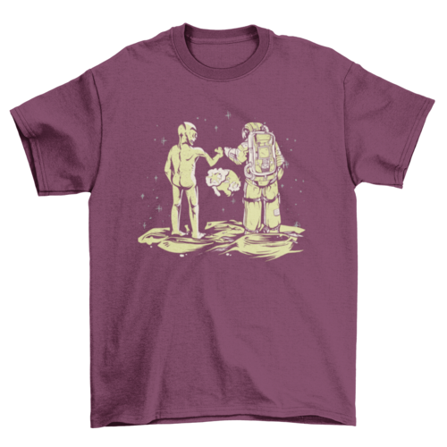 Alien & Astronaut Fist Bump T-Shirt- 5 Colors
