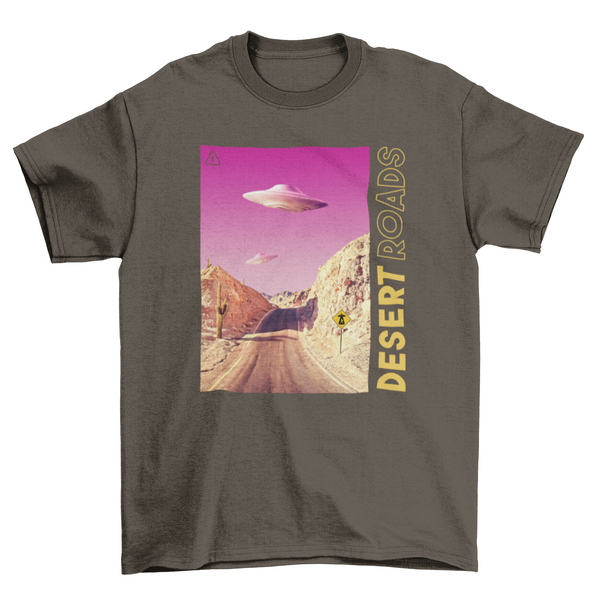 Unisex Alien Desert Roads T-shirt- 5 Colors