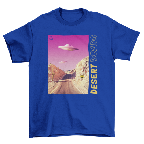 Unisex Alien Desert Roads T-shirt- 5 Colors