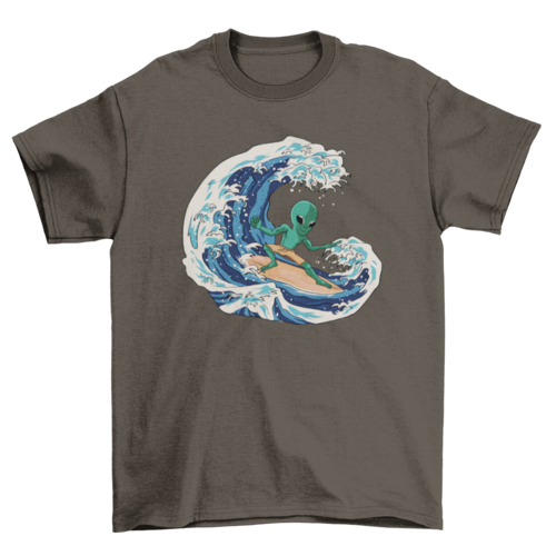 Unisex Alien Surfer T-shirt- 5 Colors