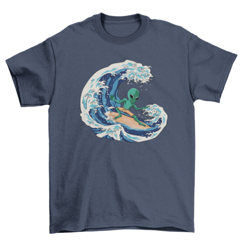 Unisex Alien Surfer T-shirt- 5 Colors