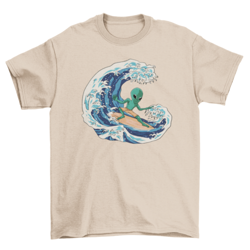 Unisex Alien Surfer T-shirt- 5 Colors