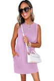 Mineral Wash Tank Mini Dress with Pockets- 3 Colors