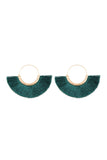 Fan Tassel Hoop Earrings- 9 Colors