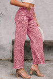 Print Frayed Edge Wide Leg High-Waist Jeans- 7 Styles