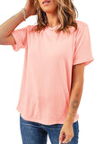 Basic Crew Neck Rolled Sleeve T-Shirt- 12 Colors