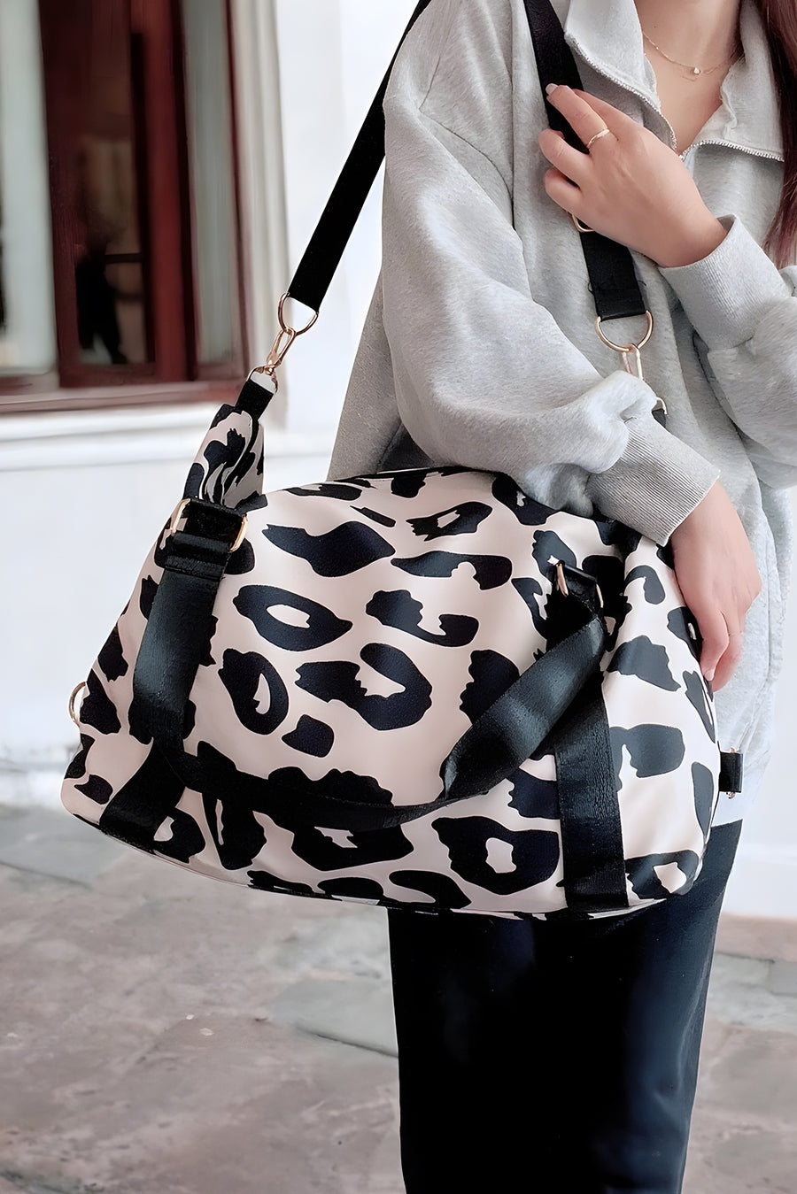 Leopard Print Luggage Tote Bag- 2 Colors