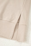 Oversized Split Hem Sweatshirt & Ribbed Leggings Set- 3 Colors