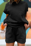 Textured Short Sleeve Top and Shorts Set- 7 Colors
