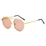 CHOCTAW Round Tinted Geometric Brow-Bar Fashion Sunglasses- 4 Colors