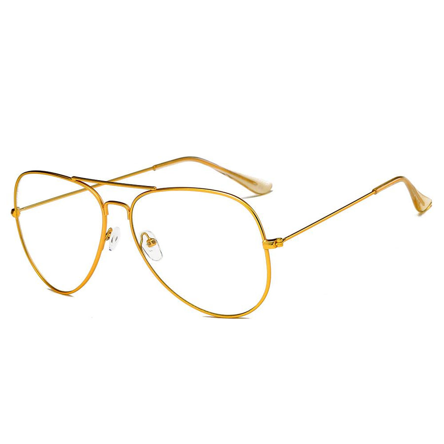 ENID - Trendy Aviator Clear Lens Sunglasses- 5 Colors