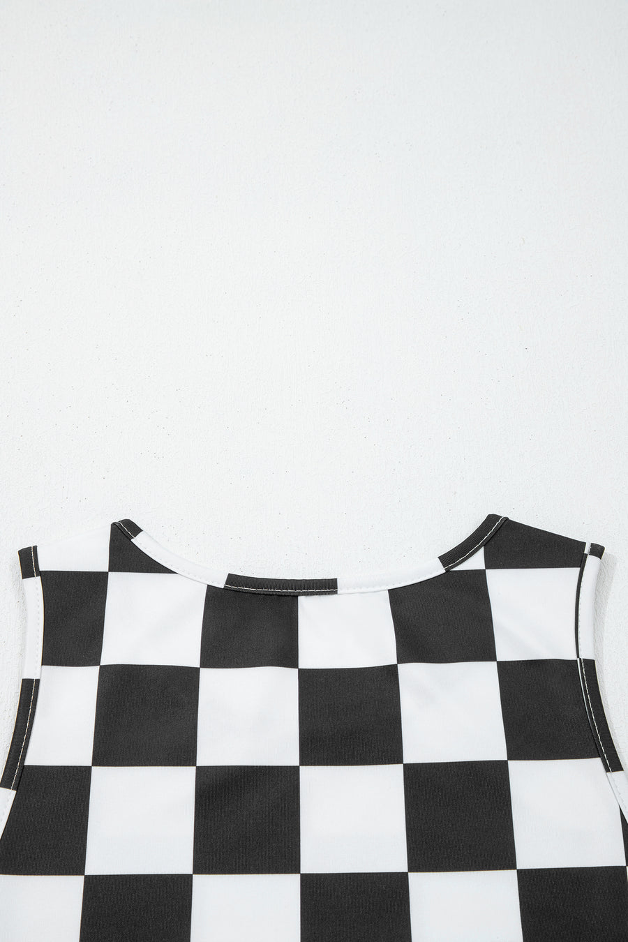 Checkered Slim Fit Print Tank Top- 2 Colors