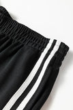 Varsity Striped Cropped Sweatshirt and Wide Leg Pants Matching Set- 5 Colors