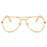 ENID - Trendy Aviator Clear Lens Sunglasses- 5 Colors