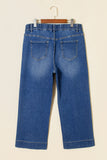 Plus Size Acid Wash Lace-Up Jeans- 4 Colors