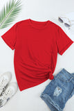 Basic Crew Neck Rolled Sleeve T-Shirt- 12 Colors