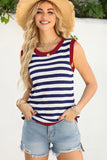 Striped Contrast Trim Sleeveless Sweater Vest- 3 Colors