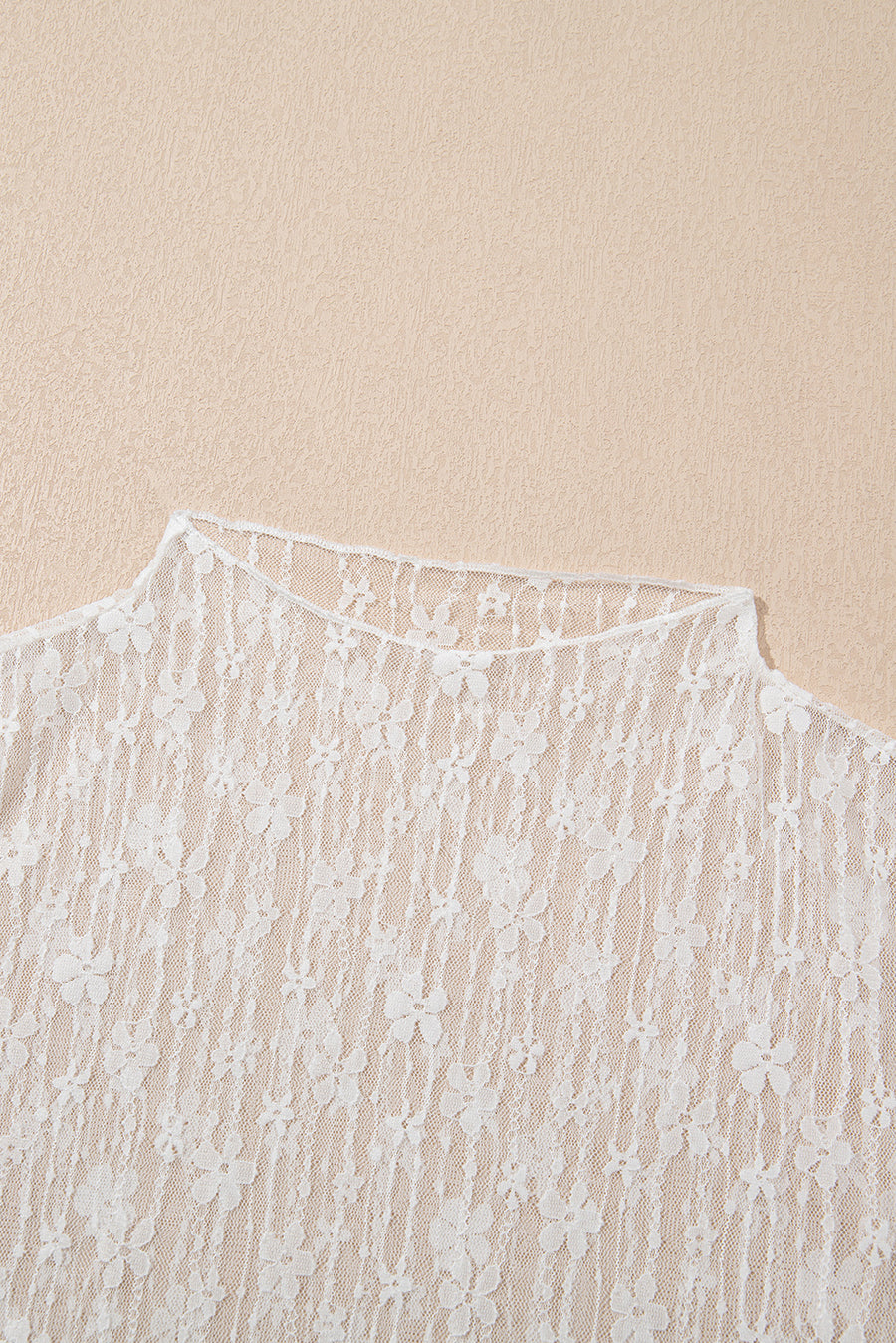 Floral Lace Sheer Long Sleeve Slim Fit Top- 3 Colors