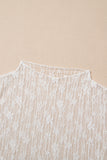 Floral Lace Sheer Long Sleeve Slim Fit Top- 3 Colors