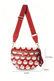 Graphic Print Multi Pocket Crossbody Bag- 4 Styles