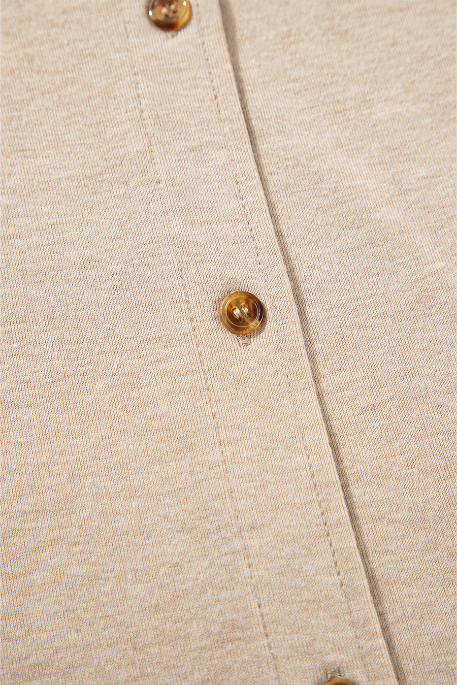 Oatmeal V-Neck Vest, Button-Up Cardigan, and Pants Pajama Set