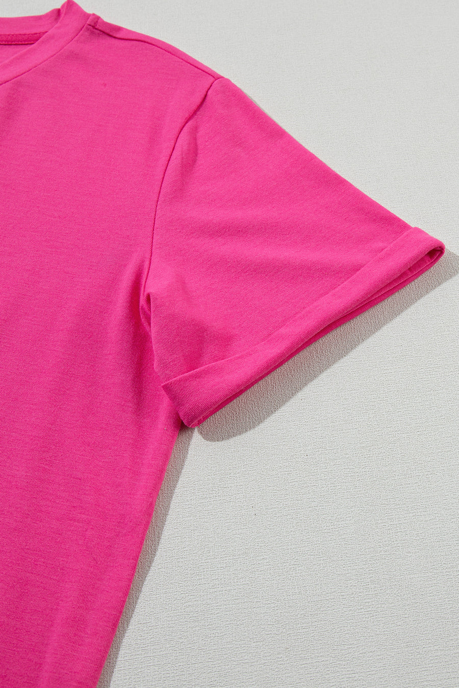 Basic Crew Neck Rolled Sleeve T-Shirt- 12 Colors