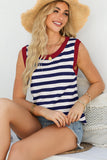 Striped Contrast Trim Sleeveless Sweater Vest- 3 Colors