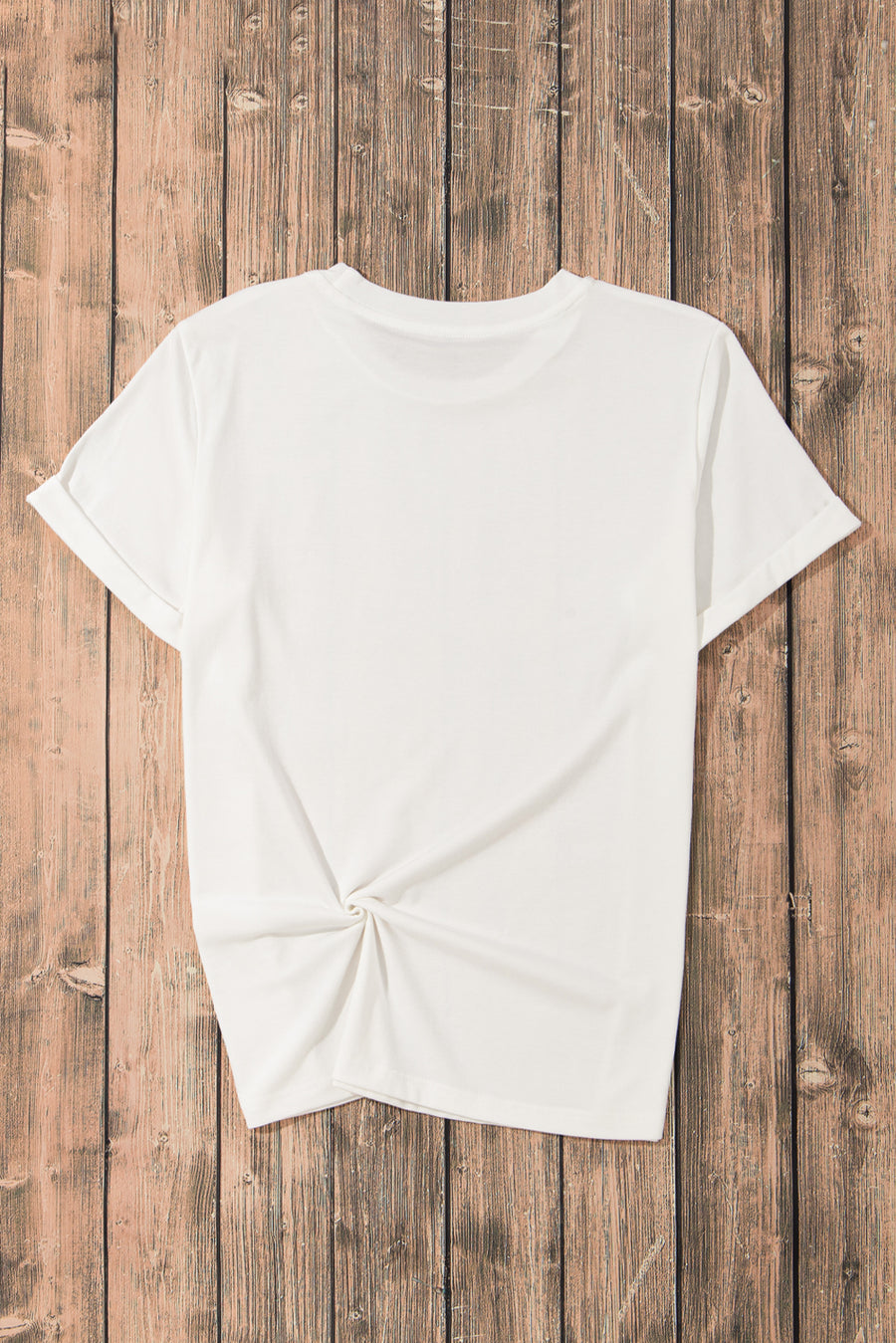 Basic Crew Neck Rolled Sleeve T-Shirt- 12 Colors