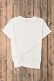 Basic Crew Neck Rolled Sleeve T-Shirt- 12 Colors