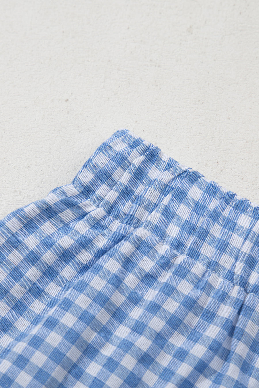 Gingham High-Waisted Loose Wide Leg Shorts- 2 Colors