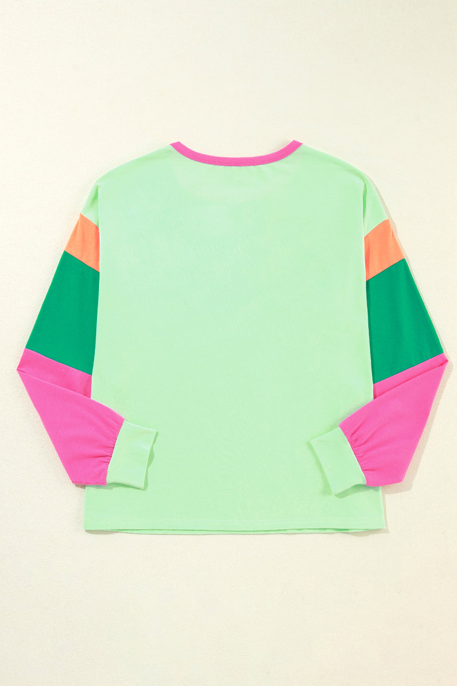 Color Block Long Sleeve Loose Fit Top- 3 Colors