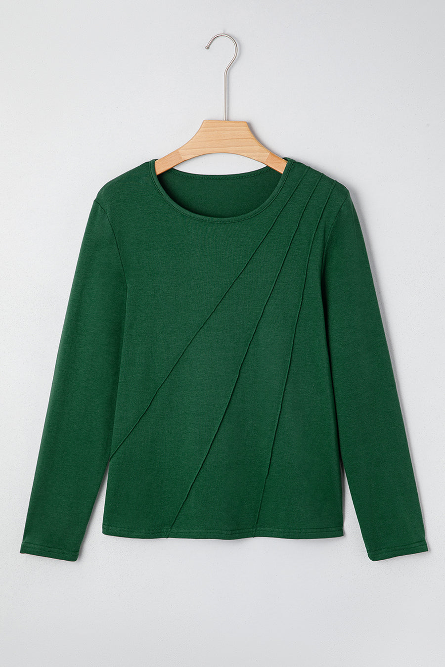 Asymmetric Seam Long Sleeve Shirt- 3 Colors