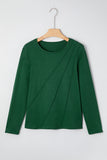Asymmetric Seam Long Sleeve Shirt- 3 Colors