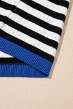 Striped Contrast Trim Sleeveless Sweater Vest- 3 Colors